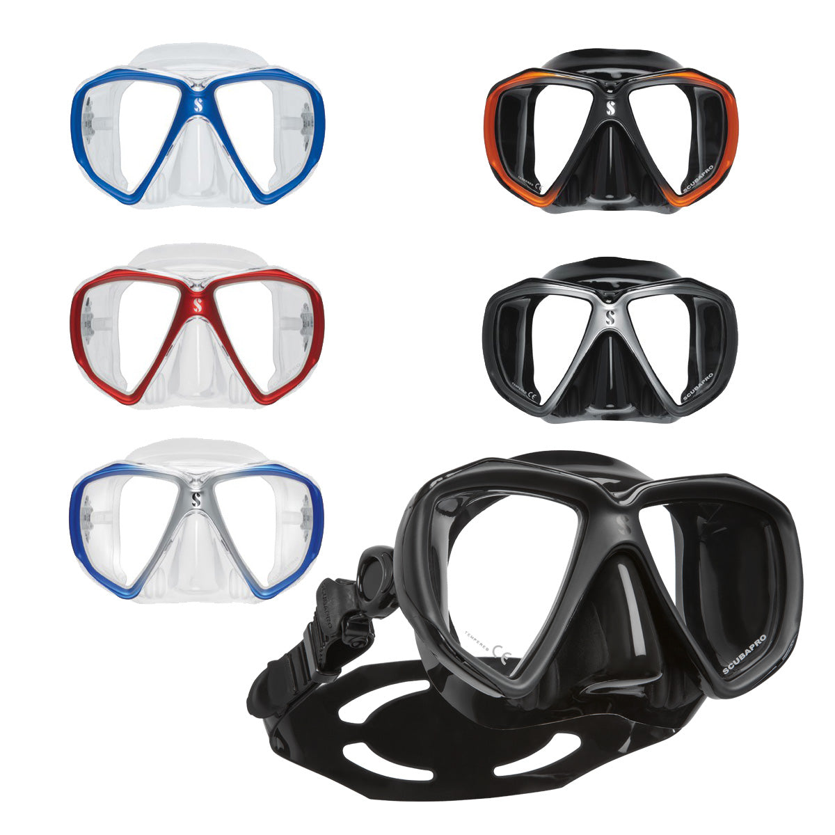 仕入れ Scubapro Spectra Mini Two Window Mask - Black Silicone