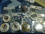 COMMERCIAL DIVER KEYCHAIN & BUTTON, ASSORTED DESIGN