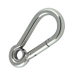 STAINLESS STEEL SMALL CARABINER WITH EYE