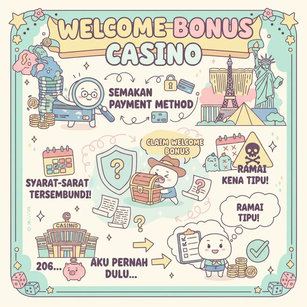 Semakan Payment Method dan Welcome Bonus Casino